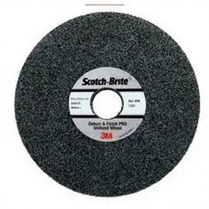 Disco Abrasivo Scotch-Brite PRO DP-UW 6C MED+ para Desbarbado y Acabado, Rueda Comprimida de 150 mm, Grosor Personalizable de 3 mm, 5 mm y 25 mm - Product Image 1