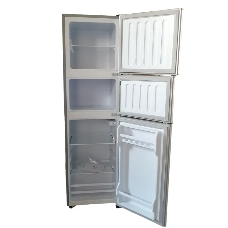 The refrigerator is designed for home use and comes in both two-door and three-door options 118/128/148/152/206/178freezer