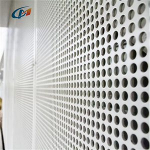 Panneaux décoratifs de façade de plaque métallique de feuille perforée en aluminium légère de maille en métal pour le mur de construction - Product Image 2