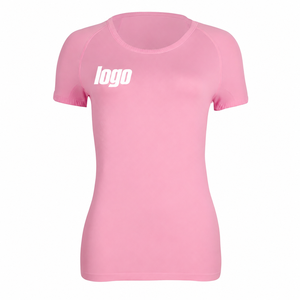 Camiseta Deportiva de Manga Corta para Mujer, Transpirable, Absorbente de Humedad, Elástica, para Ejercicio al Aire Libre, Top Deportivo Suave para Fitness - Product Image 1