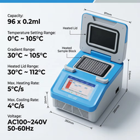 HAIJU LAB Amplificateur PCR à 96 puits, Thermocycleur, Instrument d'amplification génétique, Construction métallique pour la biologie moléculaire, OEM