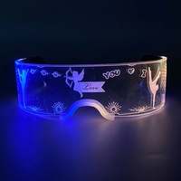 Fournitures de fête néon créatives Lunettes Led El Wire Concert Festival Carnaval Cheer up Prop Lunettes lumineuses à Led