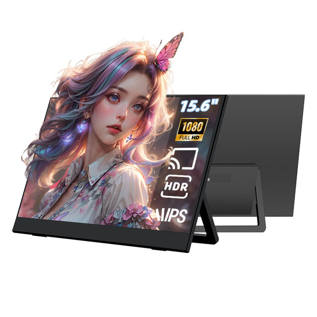 Lightweight 15.6 Inch Full HD 2K/4K LED IPS Portable Monitor for Laptop Screen Extender USB Type-C for