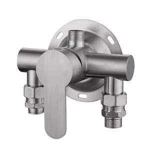 Mitigeur de douche thermostatique à poignée unique en acier inoxydable Hemans, montage supérieur 7102 - Product Image 2