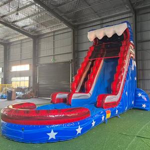 Tobogán de agua inflable con bandera comercial de PVC de 20 pies para equipo de fiesta - Product Image 1
