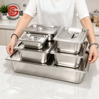 TIANKANG EU-Standard 304 Edelstahl GN-Behälter 1/1 1/2 1/3 1/4 1/6 Größe Kommerzieller Gastronorm-Behälter mit Deckel