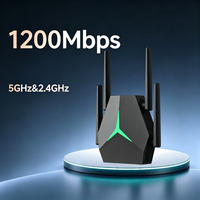 Extensor de Rango Wifi, Repetidor Wifi Inalámbrico de 1200mbps, Doble Banda 2.4ghz 5ghz, Amplificador de Señal de Largo Alcance para Hogar y Oficina
