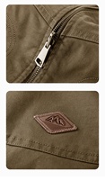 Blouson Bomber Réversible Homme Personnalisé avec Logo, en Coton et Fibre de Vinaigre, Doublure Polaire Zippée, Rembourrage Épais, Coupe Ample, Automne