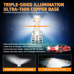 Gview Wholesale Nouvelles Innovations PG H7 Ampoule de phare LED compacte à triple éclairage 6500K s'adapte sous le capot sans modifications - Product Image 2