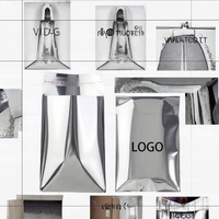 Enveloppes d'expédition personnalisées avec logo et nom, imperméables, en aluminium, sacs en polyéthylène, pochettes autocollantes, argentées, métalliques, isolées