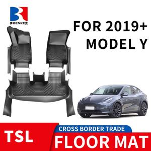 พรมปูพื้นรถยนต์ TPE 5D แบบเต็มคัน 3 ชิ้น สำหรับพวงมาลัยซ้าย กันน้ำ กันลื่น สำหรับรถยนต์เทสล่า รุ่น Y ปี 2019 - Product Image 2