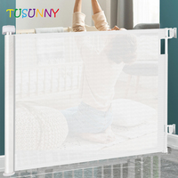 Porte de bébé, garde-escalier pour chien de compagnie, barrière de sécurité rétractable, Portable et pliable, barrière d'escalier pour bébé