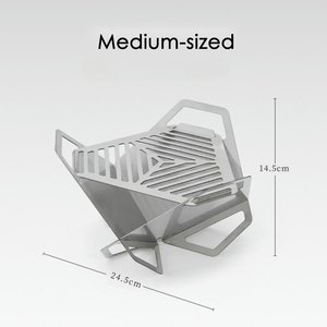 Parrilla <span class=keywords><strong>Portátil</strong></span> <span class=keywords><strong>de</strong></span> Acero Inoxidable Desmontable y Resistente al Viento, Parrilla Triangular Mini Tipo Loto para Camping, Parrilla <span class=keywords><strong>de</strong></span> <span class=keywords><strong>Carbón</strong></span> para Uso en Exteriores - Product Image 2