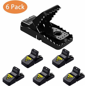 Hot Sell 6 Pack Plastic <b>Mouse</b> Trap Kill Fast <b>Mice</b> Rat Trap Reusable <b>Mouse</b> Snap Trap - Product Image 1