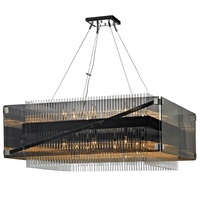 Lustre LED en cristal moderne et luxueux pour villa, idéal pour mariage, hôtel, salon, hauteur réglable
