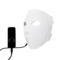 Masque LED en silicone flexible avec quatre programmes d'éclairage pour les routines quotidiennes de soins du visage
