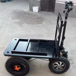कृषि गोदामों के लिए थोक भारी शुल्क इलेक्ट्रिक ट्रॉली 4-पहिया धातु प्लेटफार्म ट्रक - Product Image 4