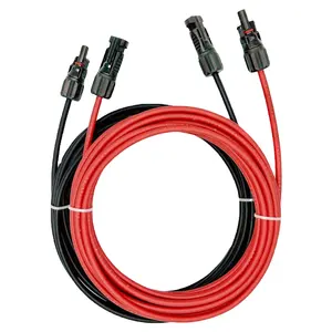 Top Quality OEM Copper 56*0.285mm 5.85mm OD Red /Black PV KIT Cable With MC 4 OT4-6 h1z2z2k 6sqmm