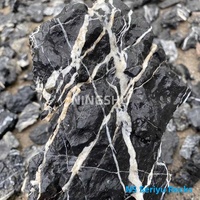 Pierres de décoration d'aquarium en ardoise naturelle Ohko Seiryu noire de haute qualité de la marque NINGSHU, 10-30 cm, avec logo personnalisé, sac jumbo