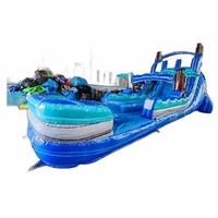 Tobogán Acuático Inflable Cayman Crush de 18 pies, Doble Carril, Uso Comercial, Material de PVC para Exteriores