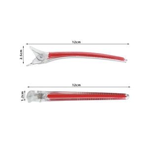 Pinzas para el Cabello, Pinzas de Pico de Pato Largas Antideslizantes con Almohadilla de Acero Inoxidable, Pinzas para el Cabello sin Pliegues para Salón de Belleza - Product Image 5