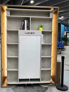 Incredibile <span class=keywords><strong>Letto</strong></span> a Parete Verticale Smart Girevole Più Resistente <span class=keywords><strong>con</strong></span> <span class=keywords><strong>Libreria</strong></span> e Tavolo a Scomparsa Intelligente Popolare per Monolocali - Product Image 5
