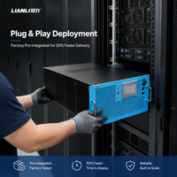 Unité de refroidissement liquide en rack 4U 6KW 8KW 12KW 18KW avec écran tactile, refroidissement hybride air-eau pour serveur de calcul en périphérie en conteneur DC