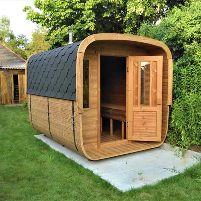 Rode Ceder Massief Hout Outdoor Sauna Outdoor Houten Sauna Ontworpen Voor De Tuin Infrarood Sauna