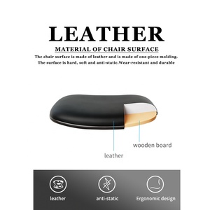 Silla de oficina de cuero antiestática ESD para laboratorios, función de elevación y rotación de taller sin polvo para escuelas y almacenes - Product Image 6