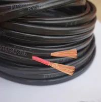 Fil de cuivre toronné Rvvb 2 * 1 mm, câble isolé en PVC, gaine isolante, fil plat souple à 2 conducteurs