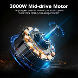 Moto électrique tout-terrain de course US Dropshipping, 3 vitesses, 1500-3000W, Motocross électrique, E-<span class=keywords><strong>Dirt</strong></span> Bike - Product Image 2