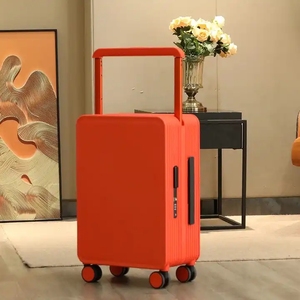 Printing Logo Wide Handle Carry on New Trendy Wide Trolley Spinner Luggage <strong>Large</strong> Capacity <strong>Suitcase</strong> <strong>Light</strong> Weight <strong>Suitcase</strong> - Product Image 5