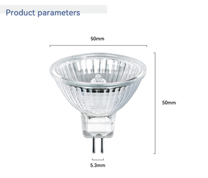 Lámpara de iluminación halógena de ahorro de energía <span class=keywords><strong>MR16</strong></span> Bombilla de vidrio Proyector OEM ODM 12V 2700K Vela regulable blanca cálida suave - Product Image 4