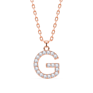 Colgante de Letra Personalizado con Diamante Cultivado en Laboratorio VVS VS EF en Plata de Ley 925 con Acabado en Oro, Joyería Fina Personalizada - Product Image 2