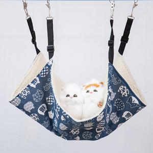 Hamaca colgante gruesa para gatos de interior <span class=keywords><strong>DIY</strong></span>, cama columpio, jaula para mascotas, hamaca con correas ajustables para gatos, perros pequeños, conejos - Product Image 1
