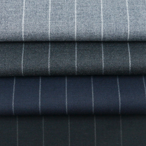 Cao Cấp Sọc 15W 20R 62P 3SP Len/Polyester Vải Len <span class=keywords><strong>Suiting</strong></span> Vải Sọc Cho Người Đàn Ông Của Phù Hợp Với Hàng May Mặc - Product Image 2