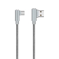 Tresse en nylon 1m 3.3Ft Usb C 90 degrés à angle droit câble de données de charge de type C