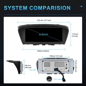 Podofo 8.8 ''8 Core 4 + 128G Car Stereo Car <span class=keywords><strong>Radio</strong></span> para BMW 3/5 Série E60 2005-2008 Carplay <span class=keywords><strong>Android</strong></span> Auto WIFI & 4G GPS Bulk Fornecedor - Product Image 5
