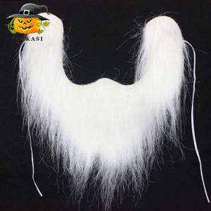 Accesorio de disfraz de barba blanca de poliéster para Halloween, Navidad y mascaradas - Product Image 1