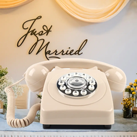 Nouveau gros Vintage livre d'or téléphone téléphone rotatif rétro filaire téléphone enregistrement Audio livre d'or téléphone pour mariage