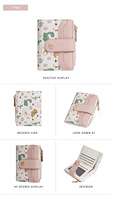 Dompet Wanita Kecil Baellerry, Dompet Lipat Tipis Modis untuk Wanita dan Gadis, Dompet Koin dengan Resleting dan Tempat Kartu, Bahan Kulit PU