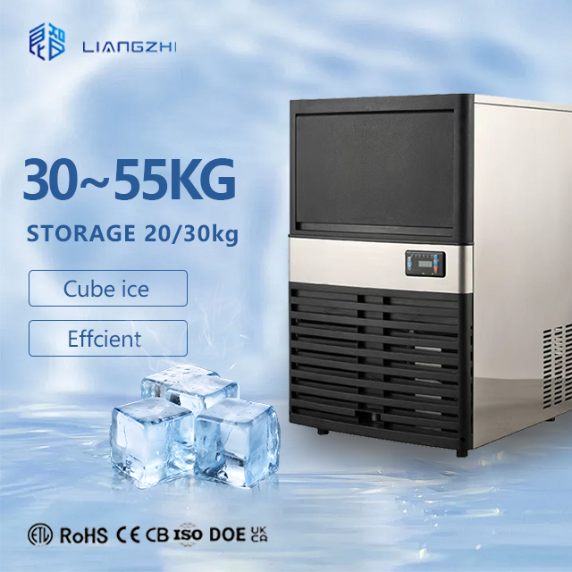 30Kg Per Day Clear Crystal Custom Sizes Available Wholesale Price Ice Cube Machine Commercial