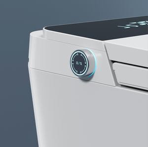 مرحاض ذكي للحمام بجهاز استشعار قدم ممدود مثبت على الأرض جهاز تحكم عن بعد أوتوماتيكي بدون خزان ذكي للحمام - Product Image 5