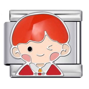 <span class=keywords><strong>Bracelet</strong></span> à breloques italien en acier inoxydable 9 mm, motif personnage de dessin animé <span class=keywords><strong>Daniel</strong></span> Radcliffe, idéal pour la création de bijoux DIY - Product Image 4
