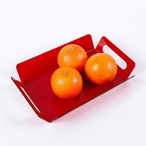 Vassoio per <span class=keywords><strong>Frutta</strong></span> in Acrilico con Manici, Pratico Vassoio per Cucina, Cibo da Asporto, Ristorante, <span class=keywords><strong>Frutta</strong></span> - Product Image 3
