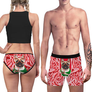 Intimo Natalizio 3D Traspirante con Stampe per Coppie, Mutandine per Ragazze e <span class=keywords><strong>Boxer</strong></span> per Uomini - Product Image 3
