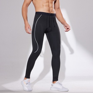 Leggings da <span class=keywords><strong>Uomo</strong></span> Autunno Inverno in Poliestere Felpato, Aderenti, a Lunghezza Intera, per Corsa e Allenamento, Asciugatura Rapida, Traspiranti, per Fitness - Product Image 1