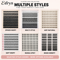Bulu Mata Palsu Eifryn Custom Logo Buatan Tangan Full Strip Lembut, Cluster Bulu Mata DIY dengan Aplikasi Mudah, Bulu Mata Serat Tumbuhan Imitasi Mink