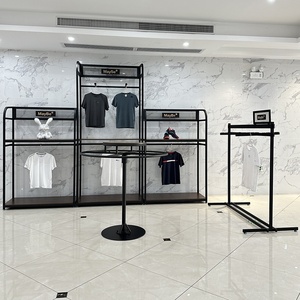 Espositori per Abbigliamento Personalizzati con Logo, Stand per <span class=keywords><strong>Abiti</strong></span> da <span class=keywords><strong>Uomo</strong></span> in Oro per <span class=keywords><strong>Negozi</strong></span>, Design Gratuito per Boutique di Abbigliamento Femminile - Product Image 6