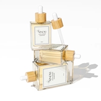 Botol Tetes Kaca 30ml 50ml 100ml Botol Minyak Esensial Bambu untuk Minyak Serum dengan Tutup Bambu